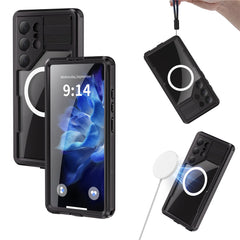 REDPEPPER For Samsung Galaxy S25 Ultra IP68 Waterproof Magnetic Case Clear Phone Cover