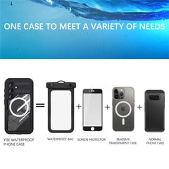 REDPEPPER For Samsung Galaxy S25 IP68 Waterproof Magnetic Case Clear Phone Cover