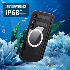 REDPEPPER For Samsung Galaxy S25 IP68 Waterproof Magnetic Case Clear Phone Cover