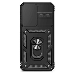 Für Samsung Galaxy A36 5G / A56 5G Hülle PC + TPU Telefonabdeckung mit Linsenschutz Ständer 