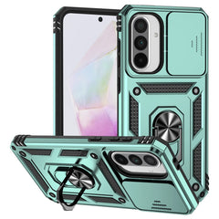 Für Samsung Galaxy A36 5G / A56 5G Hülle PC + TPU Telefonabdeckung mit Linsenschutz Ständer 