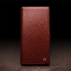 QIALINO For Samsung Galaxy S25 Ultra Case Genuine Cow Leather Wallet Phone Cover with Magnetic Closure