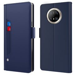 For Huawei Mate 70 Pro / 70 Pro+ Case Stand PU Leather Phone Cover Card Holder Mirro - TechGearPal