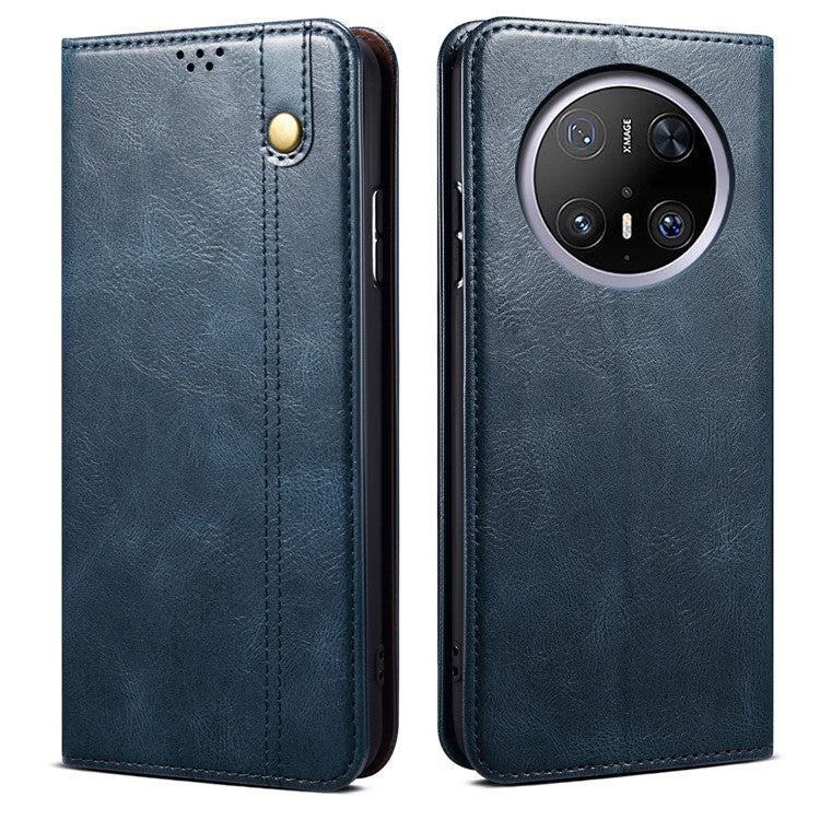 For Huawei Mate 70 Pro / Mate 70 Pro+ Case Crazy Horse Texture Waxy Leather Wallet Stand Phone Cove - TechGearPal