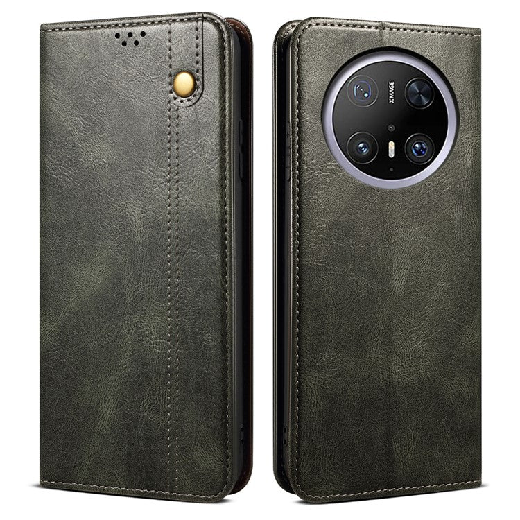 For Huawei Mate 70 Pro / Mate 70 Pro+ Case Crazy Horse Texture Waxy Leather Wallet Stand Phone Cove - TechGearPal