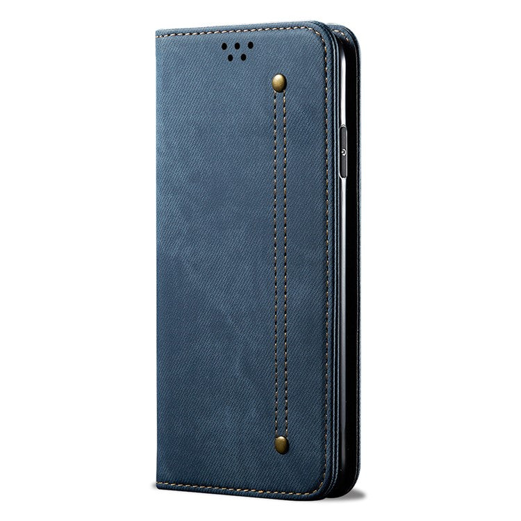 For Huawei Mate 70 Pro / Mate 70 Pro+ Case Jeans Cloth Texture Anti-Scratch Leather Stand Phone Cove - TechGearPal