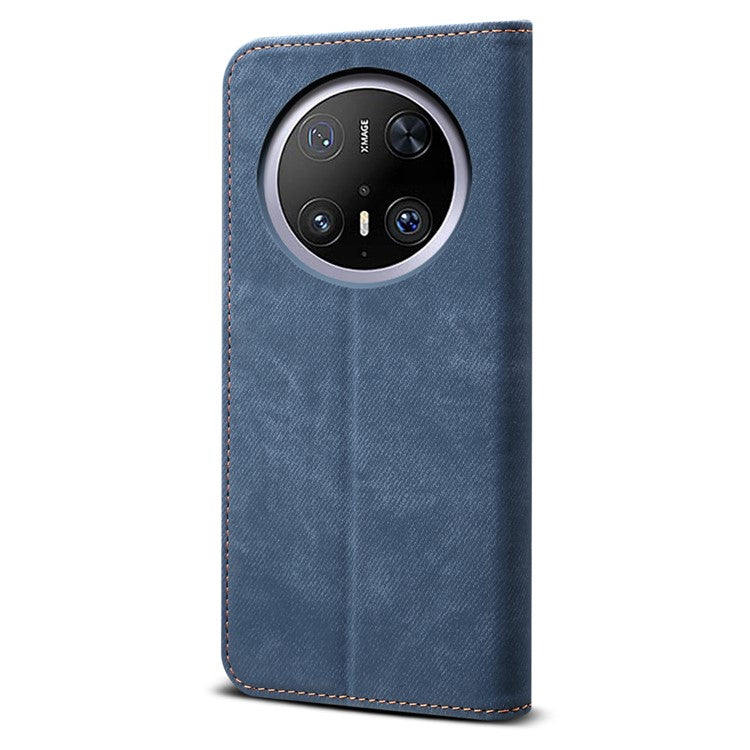 For Huawei Mate 70 Pro / Mate 70 Pro+ Case Jeans Cloth Texture Anti-Scratch Leather Stand Phone Cove - TechGearPal