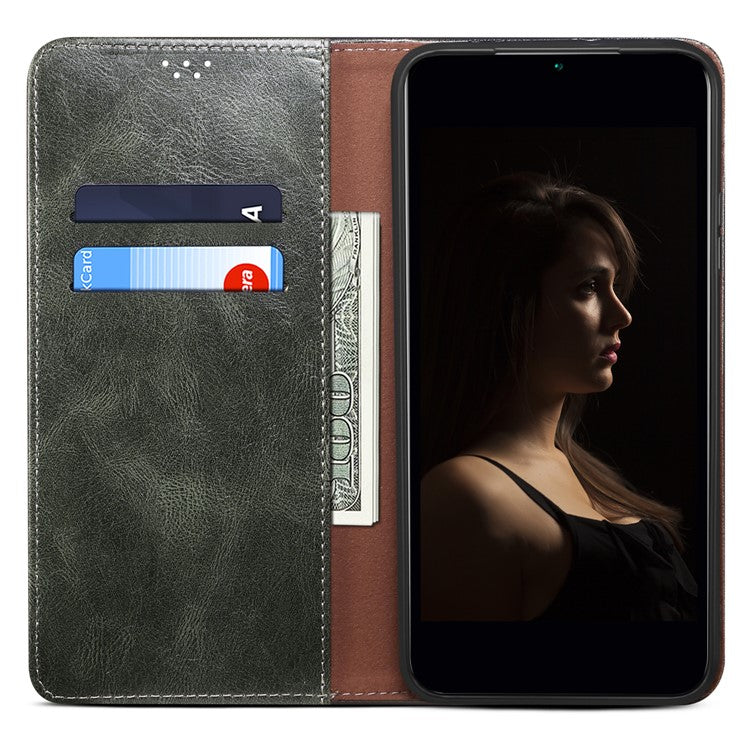 For Huawei Mate 70 Case Crazy Horse Texture Waxy Leather Wallet Stand Phone Cove - TechGearPal