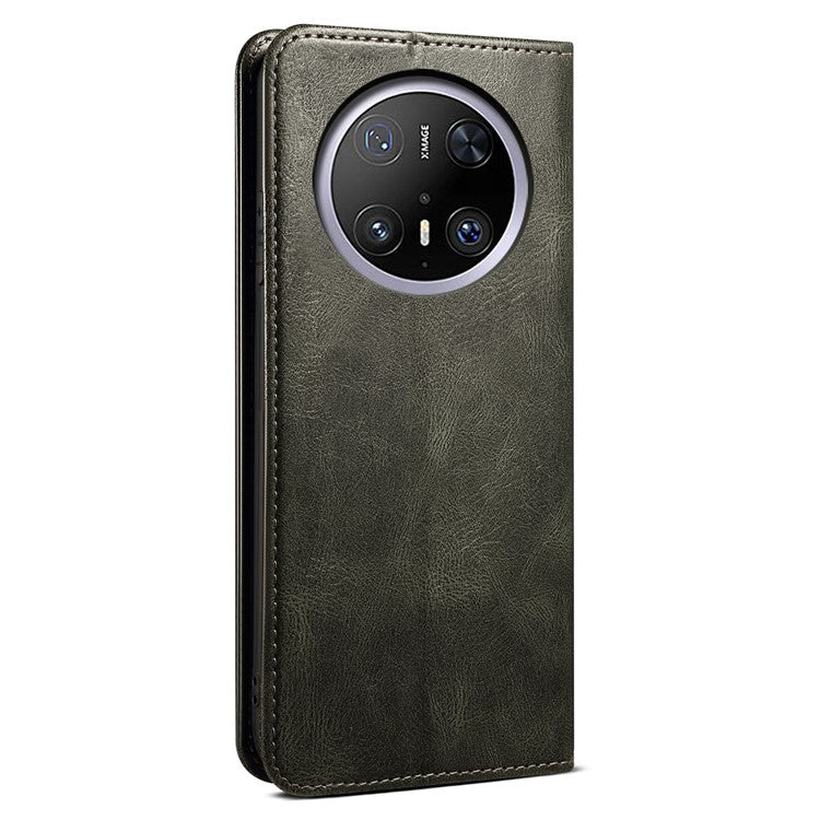 For Huawei Mate 70 Case Crazy Horse Texture Waxy Leather Wallet Stand Phone Cove - TechGearPal