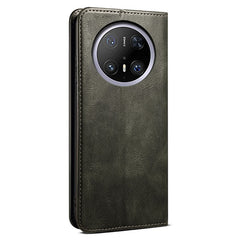 For Huawei Mate 70 Case Crazy Horse Texture Waxy Leather Wallet Stand Phone Cove - TechGearPal