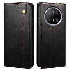 For Huawei Mate 70 Case Crazy Horse Texture Waxy Leather Wallet Stand Phone Cove - TechGearPal