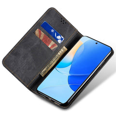 For Huawei Mate 70 Case Jeans Cloth Texture Anti-Scratch Leather Stand Phone Cove - TechGearPal
