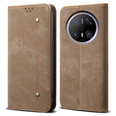For Huawei Mate 70 Case Jeans Cloth Texture Anti-Scratch Leather Stand Phone Cove - TechGearPal