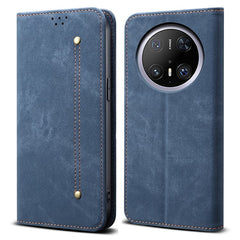For Huawei Mate 70 Case Jeans Cloth Texture Anti-Scratch Leather Stand Phone Cove - TechGearPal