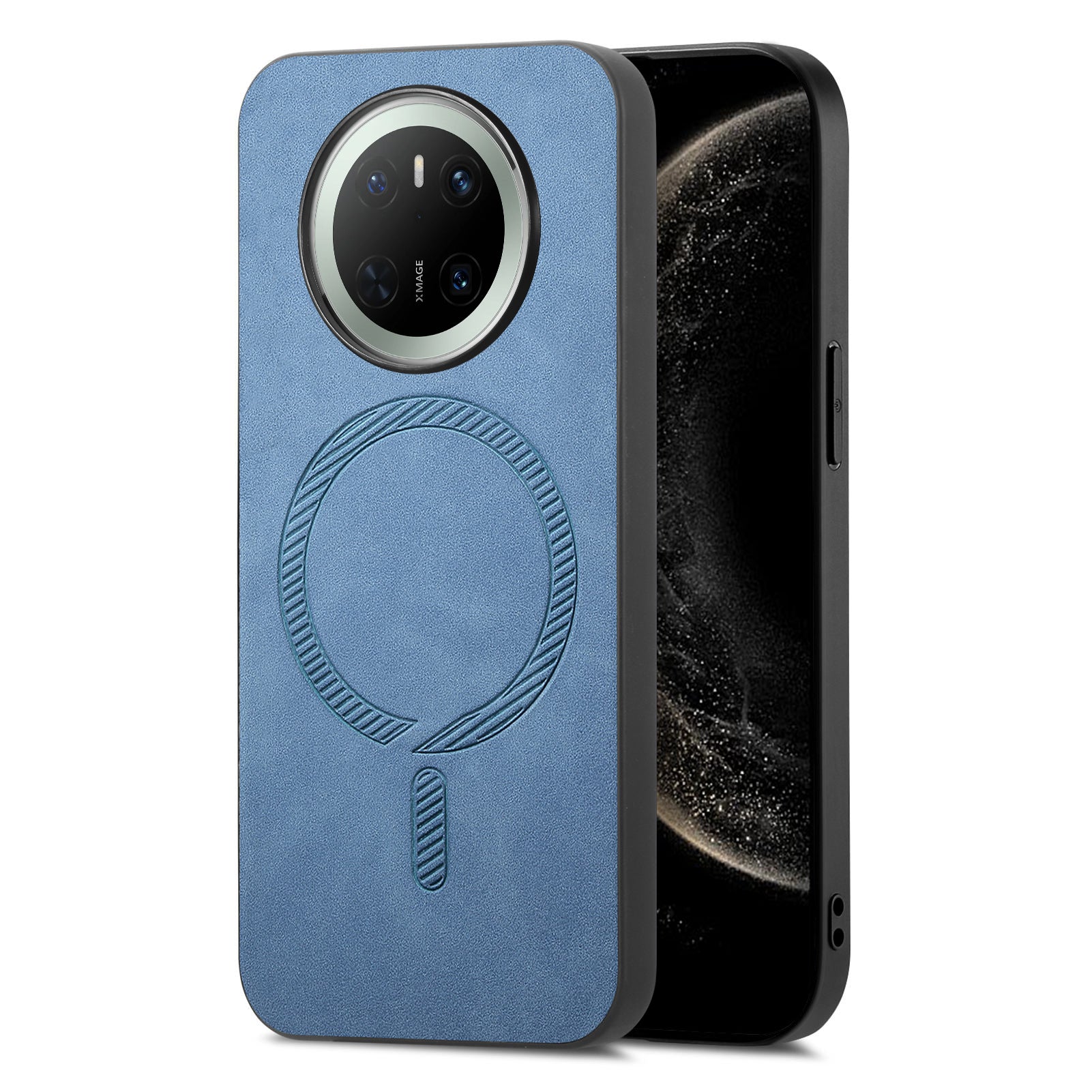 For Huawei Mate 70 Leather Back Case Compatible with MagSafe Skin-touch Phone Cove - TechGearPal