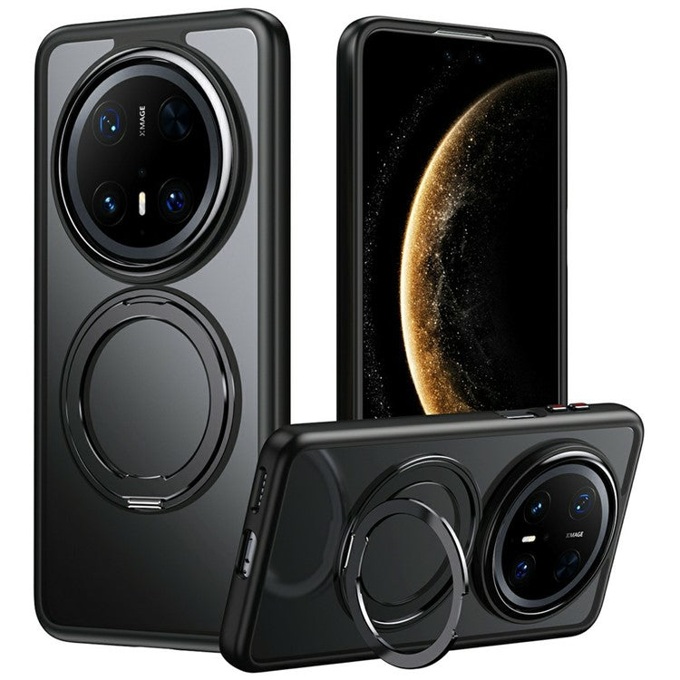 For Huawei Mate 70 Pro+  /  Mate 70 Pro Case Compatible with MagSafe TPU + Acrylic + Metal Kickstand Matte Phone Cove - TechGearPal