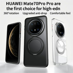 For Huawei Mate 70 Pro+  /  Mate 70 Pro Case Compatible with MagSafe TPU + Acrylic + Metal Kickstand Matte Phone Cove - TechGearPal