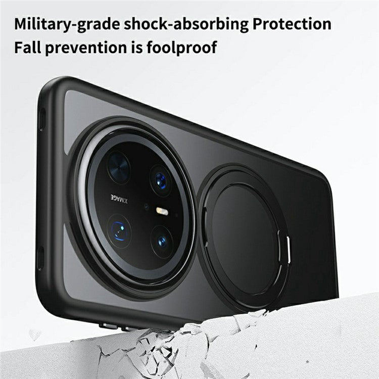 For Huawei Mate 70 Pro+  /  Mate 70 Pro Case Compatible with MagSafe TPU + Acrylic + Metal Kickstand Matte Phone Cove - TechGearPal