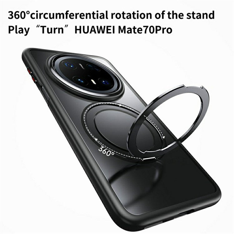 For Huawei Mate 70 Pro+  /  Mate 70 Pro Case Compatible with MagSafe TPU + Acrylic + Metal Kickstand Matte Phone Cove - TechGearPal