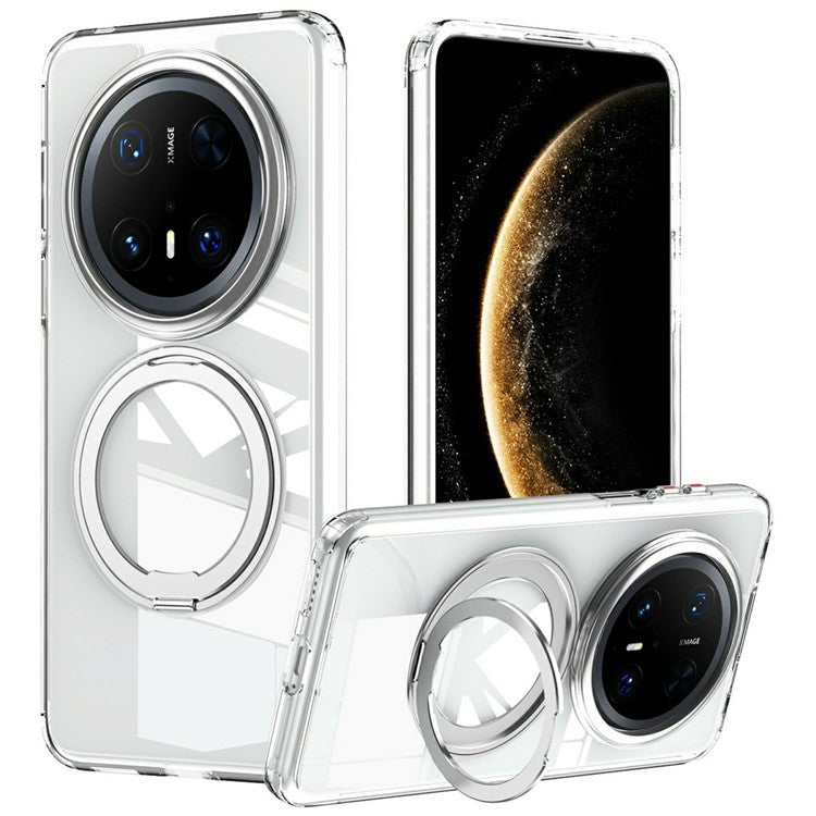 For Huawei Mate 70 Pro+  /  Mate 70 Pro Case Compatible with MagSafe TPU + Acrylic + Metal Kickstand Matte Phone Cove - TechGearPal