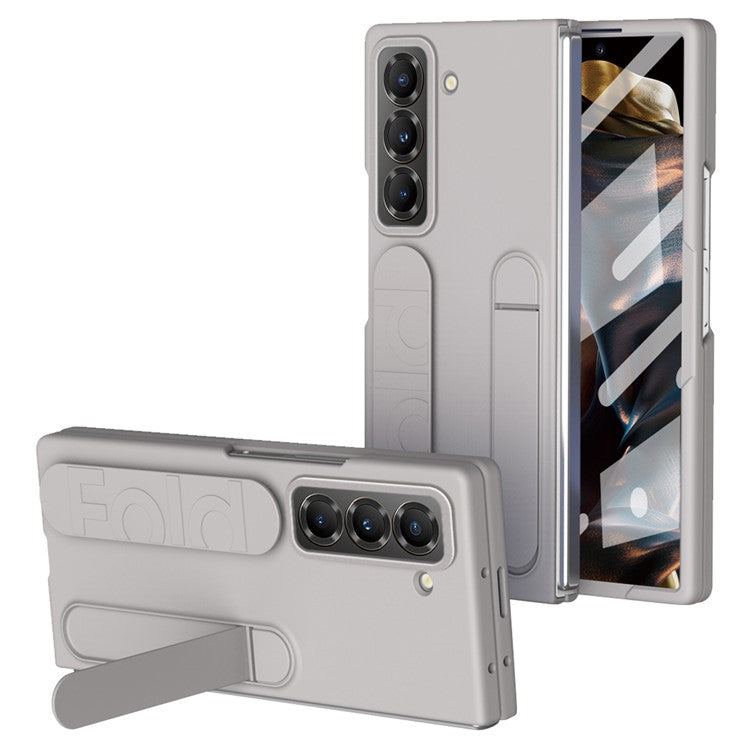 Kickstand Wristband Phone Case for Samsung Galaxy Z Fold Special / Z Fold 6 Slim / W25 PC Silicone Mobile Cover with Tempered Glass Film - TechGearPal