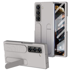 Kickstand Wristband Phone Case for Samsung Galaxy Z Fold Special / Z Fold 6 Slim / W25 PC Silicone Mobile Cover with Tempered Glass Film - TechGearPal