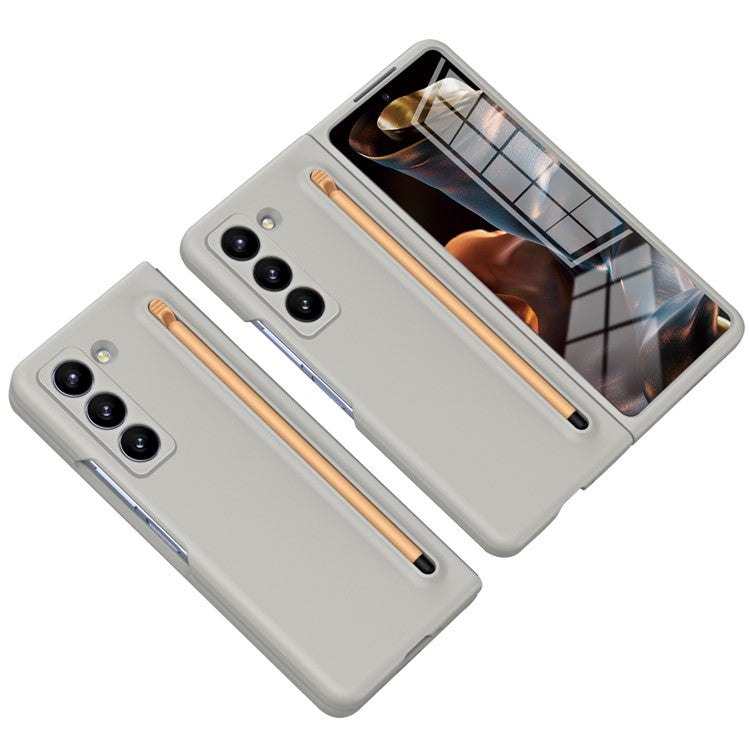 Phone Case with Tempered Glass Film for Samsung Galaxy Z Fold Special / Z Fold 6 Slim / W25 Hard PC Back Cover with Stylu - TechGearPal