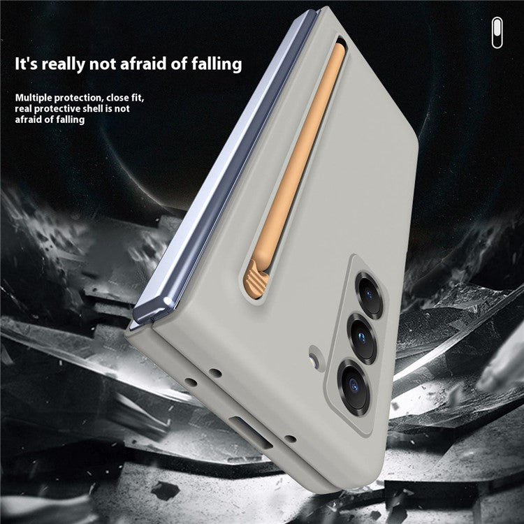 Phone Case with Tempered Glass Film for Samsung Galaxy Z Fold Special / Z Fold 6 Slim / W25 Hard PC Back Cover with Stylu - TechGearPal