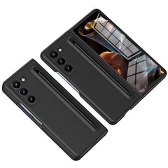 Phone Case with Tempered Glass Film for Samsung Galaxy Z Fold Special / Z Fold 6 Slim / W25 Hard PC Back Cover with Stylu - TechGearPal