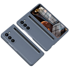 Phone Case with Tempered Glass Film for Samsung Galaxy Z Fold Special / Z Fold 6 Slim / W25 Hard PC Back Cover with Stylu - TechGearPal