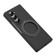 Magnetic Phone Case for Samsung Galaxy Z Fold Special / Z Fold 6 Slim / W25 Ring Kickstand Hard PC Cover with Tempered Glass Screen Fil - TechGearPal