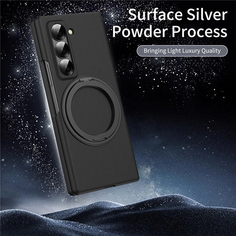 Magnetic Phone Case for Samsung Galaxy Z Fold Special / Z Fold 6 Slim / W25 Ring Kickstand Hard PC Cover with Tempered Glass Screen Fil - TechGearPal