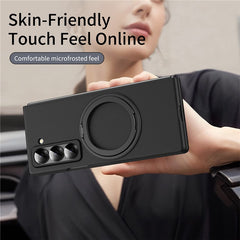 Magnetic Phone Case for Samsung Galaxy Z Fold Special / Z Fold 6 Slim / W25 Ring Kickstand Hard PC Cover with Tempered Glass Screen Fil - TechGearPal