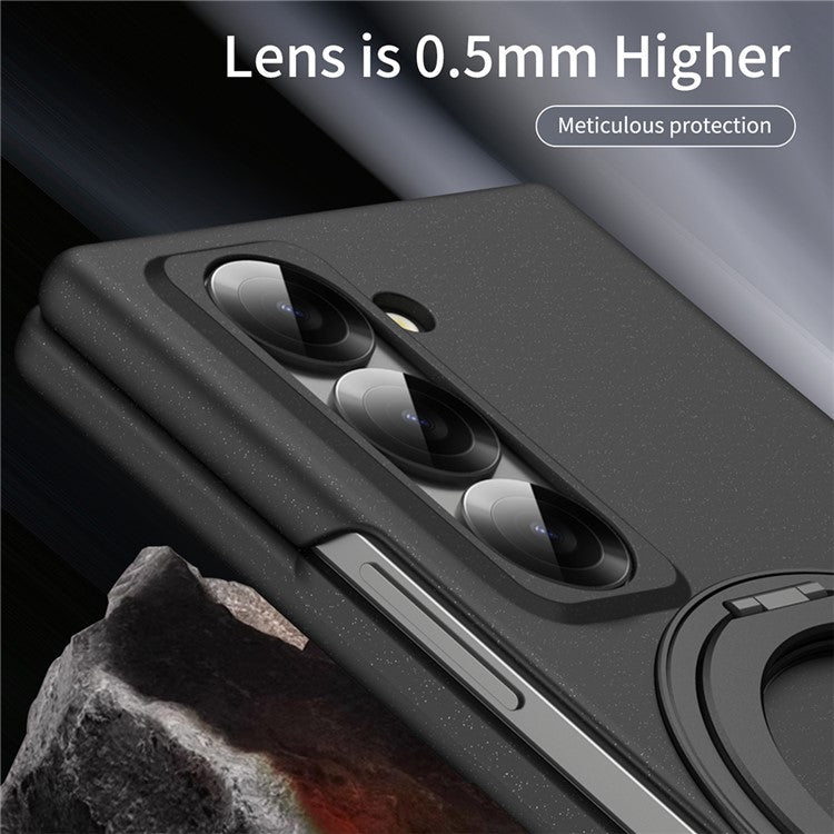Magnetic Phone Case for Samsung Galaxy Z Fold Special / Z Fold 6 Slim / W25 Ring Kickstand Hard PC Cover with Tempered Glass Screen Fil - TechGearPal