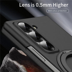 Magnetic Phone Case for Samsung Galaxy Z Fold Special / Z Fold 6 Slim / W25 Ring Kickstand Hard PC Cover with Tempered Glass Screen Fil - TechGearPal