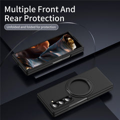 Magnetic Phone Case for Samsung Galaxy Z Fold Special / Z Fold 6 Slim / W25 Ring Kickstand Hard PC Cover with Tempered Glass Screen Fil - TechGearPal