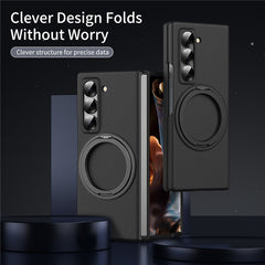Magnetic Phone Case for Samsung Galaxy Z Fold Special / Z Fold 6 Slim / W25 Ring Kickstand Hard PC Cover with Tempered Glass Screen Fil - TechGearPal
