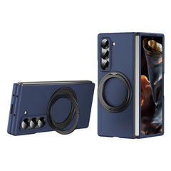Magnetic Phone Case for Samsung Galaxy Z Fold Special / Z Fold 6 Slim / W25 Ring Kickstand Hard PC Cover with Tempered Glass Screen Fil - TechGearPal