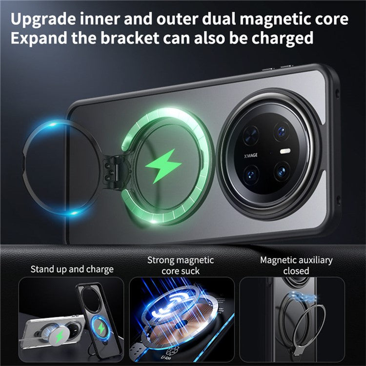 For Huawei Mate 70 Phone Case Compatible with MagSafe Kickstand Matte Back Cove - TechGearPal