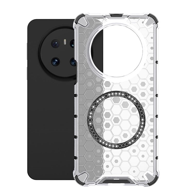 For Huawei Mate 70 Case Compatible with MagSafe Honeycomb Design TPU + PC Phone Cove - TechGearPal