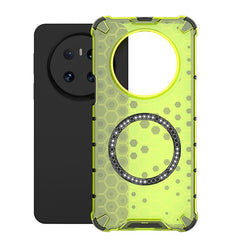 For Huawei Mate 70 Case Compatible with MagSafe Honeycomb Design TPU + PC Phone Cove - TechGearPal