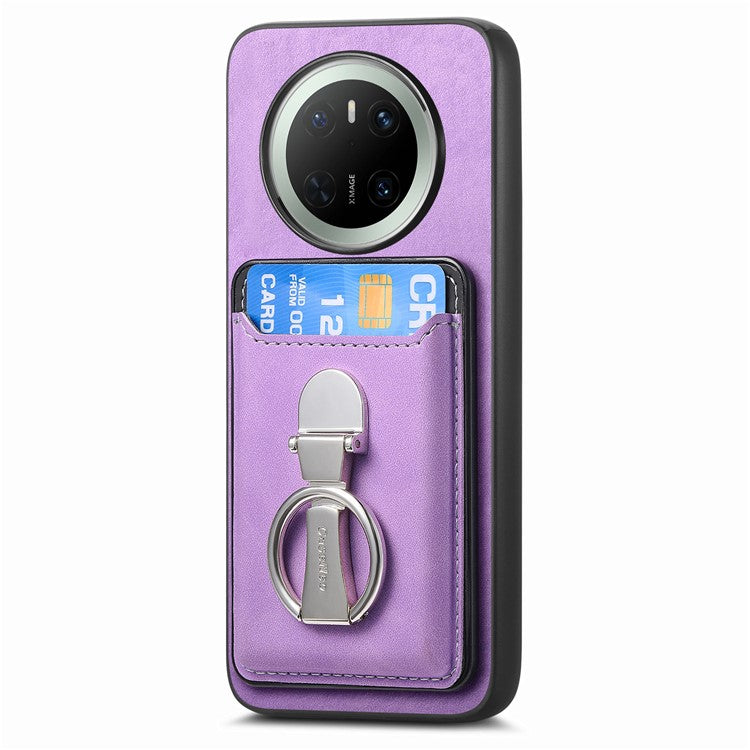 For Huawei Mate 70 Case Compatible with MagSafe Skin-Touch Cover with Card Bag Kickstan - TechGearPal