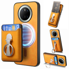 For Huawei Mate 70 Case Compatible with MagSafe Skin-Touch Cover with Card Bag Kickstan - TechGearPal