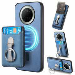 For Huawei Mate 70 Case Compatible with MagSafe Skin-Touch Cover with Card Bag Kickstan - TechGearPal