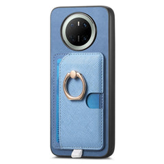 For Huawei Mate 70 Case Ring Kickstand Leather + TPU + PC Phone Cover Detachable Card Holde - TechGearPal