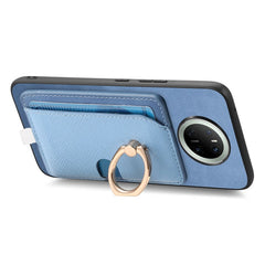 For Huawei Mate 70 Case Ring Kickstand Leather + TPU + PC Phone Cover Detachable Card Holde - TechGearPal