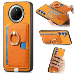 For Huawei Mate 70 Case Ring Kickstand Leather + TPU + PC Phone Cover Detachable Card Holde - TechGearPal