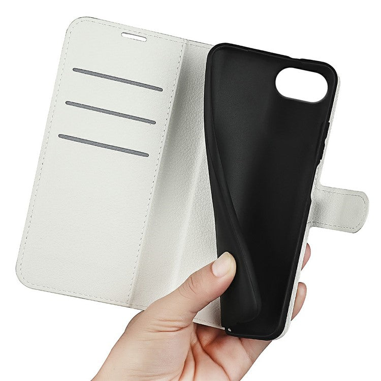 For iPhone 16e Case Litchi Texture Shockproof Leather Wallet Phone Cover - TechGearPal