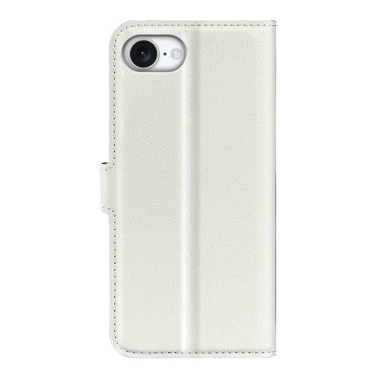 For iPhone 16e Case Litchi Texture Shockproof Leather Wallet Phone Cover - TechGearPal