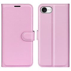 For iPhone 16e Case Litchi Texture Shockproof Leather Wallet Phone Cover - TechGearPal
